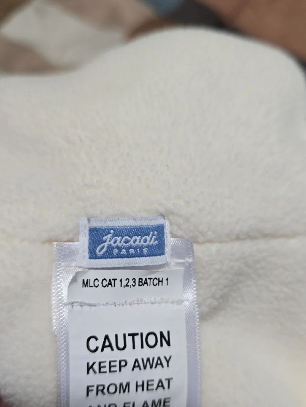 Jacadi Cream Knit Beanie Hat